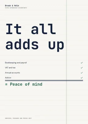 Services brochure for an accountancy firm – 12 pages