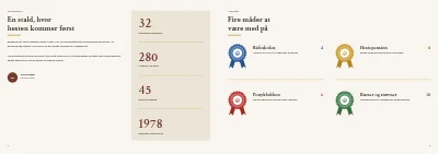 Side 2–3 af Brochure for rideskole og hestepension – 12 sider