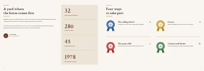 Pages 2–3 of Brochure for a riding school and livery – 12 pages