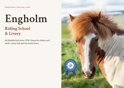 Brochure for a riding school and livery – 12 pages