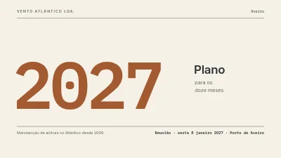 Estratégia 2027 — serviço eólico