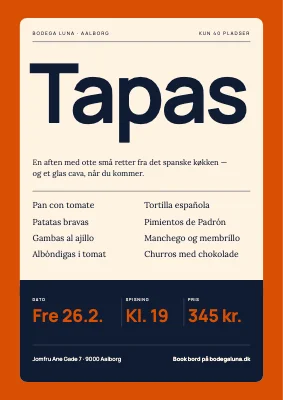 Tapasaften — billetplakat