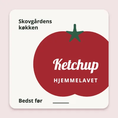 Ketchup med stor tomat