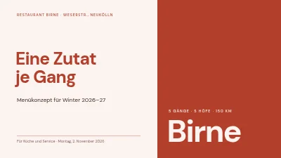 Menükonzept — Winterkarte