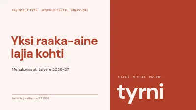 Menukonsepti — talvimenu