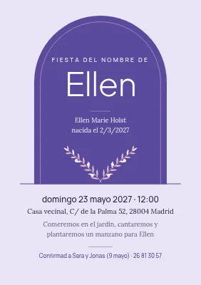 Fiesta del nombre — bienvenida, Ellen