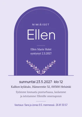 Nimiäiset — tervetuloa, Ellen
