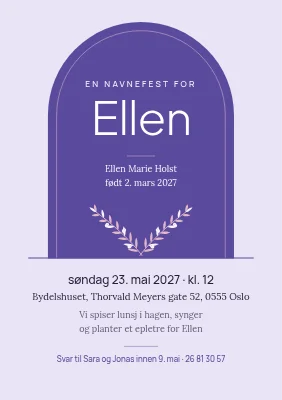 Navnefest — velkommen, Ellen