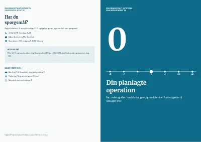 Omslag af Patientinformation før en planlagt operation – 12 sider