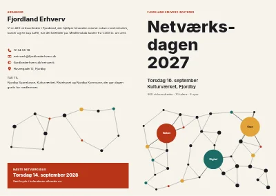 Omslag af Program for erhvervsnetværksdag – 16 sider