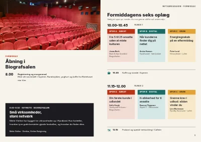 Side 4–5 af Program for erhvervsnetværksdag – 16 sider