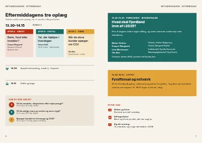 Side 6–7 af Program for erhvervsnetværksdag – 16 sider
