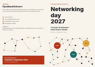 Cover of Programme for a business networking day – 16 pages