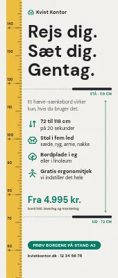 Roll-up til kontormøbler — rejs dig, sæt dig