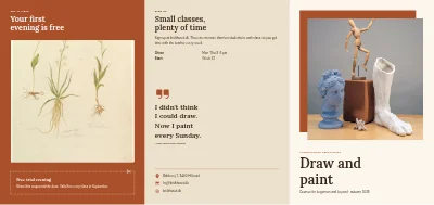 Art school drawing and painting courses