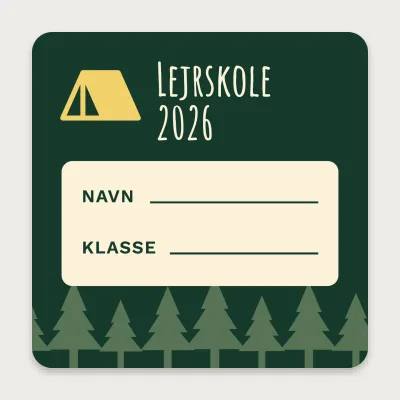 Lejrskole med telt og skov