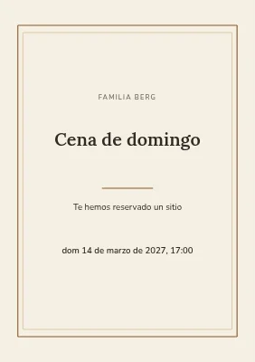 Cena del domingo