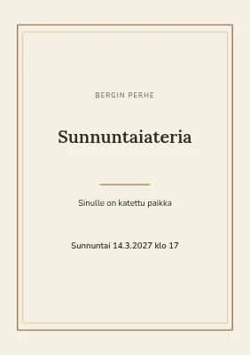 Sunnuntaipäivällinen