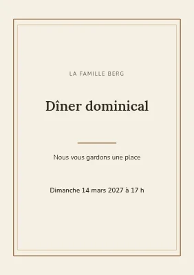 Page 1 de Dîner du dimanche
