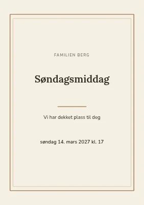 Side 1 av Søndagsmiddag