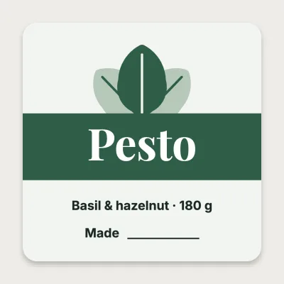 Pesto with a middle band