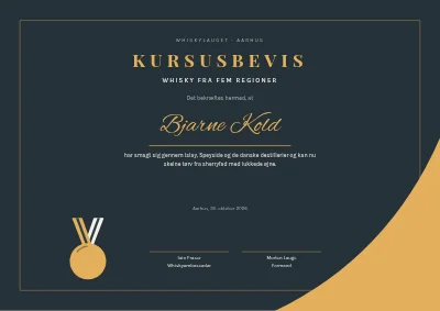 Kursusbevis — whiskysmagning