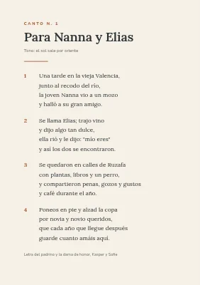 Página 2 de Cuadernillo de canciones de boda — sello de correos, Aarhus