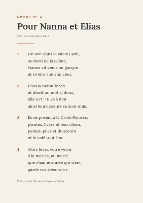 Page 2 de Livret de chansons de mariage — timbre-poste, Aarhus