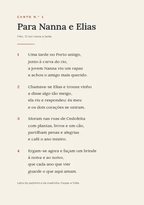 Página 2 de Livro de canções de casamento — selo postal, Aarhus