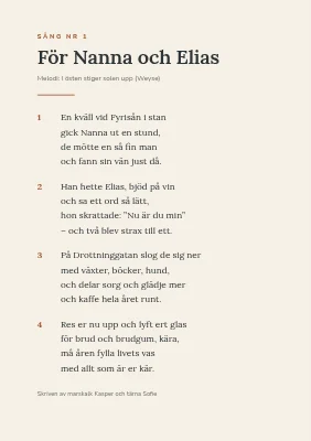 Sida 2 av Bröllopssånghäfte — frimärke, Aarhus