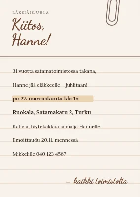 Läksiäisjuhlat Rønnessä — kortistokortti