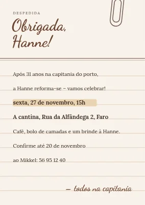 Festa de despedida em Rønne — ficha