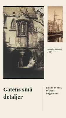 Gatens små detaljer · Hjørnestudie