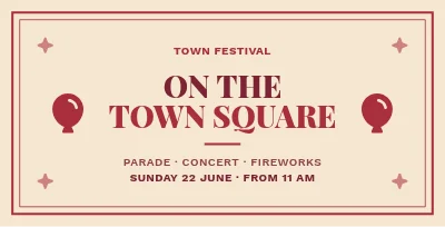 Town festival – Celebration frame