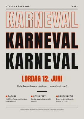 Karneval — tittelen i tre lag