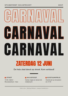 Carnaval — de titel in drie lagen