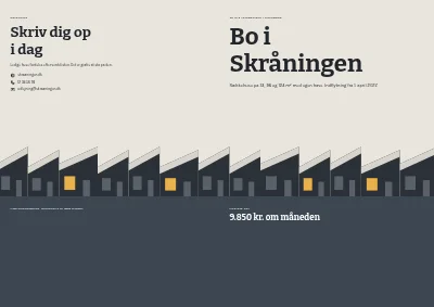 Omslag af Udlejningsbrochure for nye lejeboliger – 16 sider