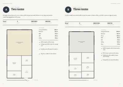 Pages 6–7 of Letting brochure for new rental homes – 16 pages