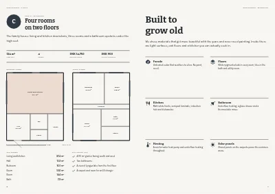 Pages 8–9 of Letting brochure for new rental homes – 16 pages