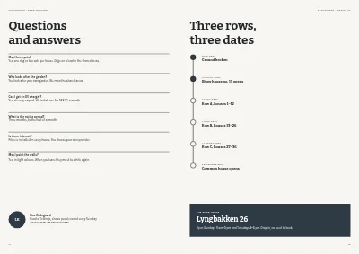 Pages 14–15 of Letting brochure for new rental homes – 16 pages