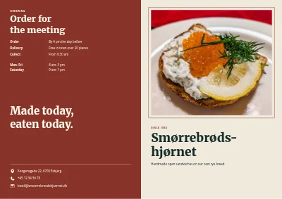 Smørrebrød: menu and ordering