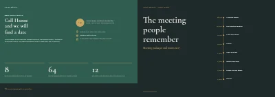 Cover of Meeting packages for a conference hotel – 16 pages