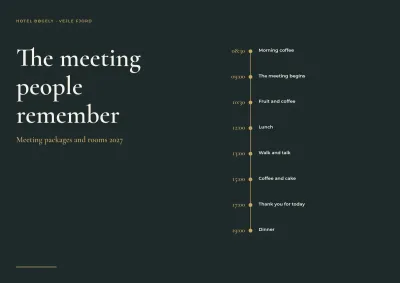 Meeting packages for a conference hotel – 16 pages