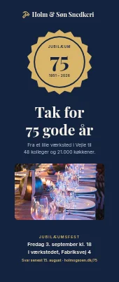 Roll-up til firmajubilæum — tak for 75 gode år