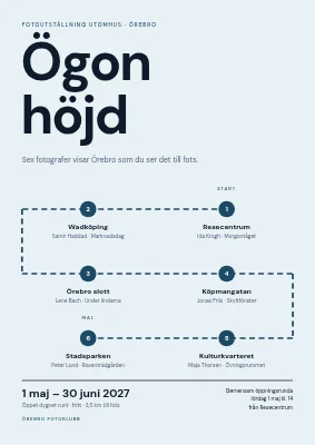 Fotoutställning utomhus — promenadslinga