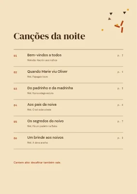 Página 2 de Livro de canções de casamento — confetti