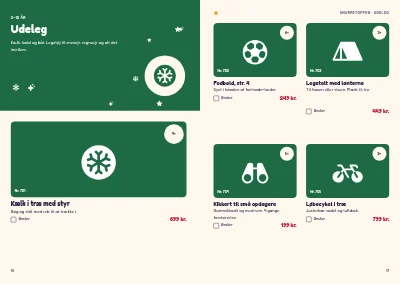 Side 16–17 af Julekatalog for legetøjsbutik – 32 sider