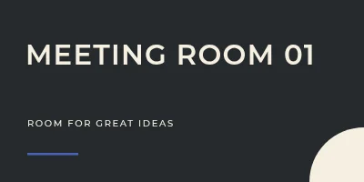 MØDERUM 01 — Meeting room sign
