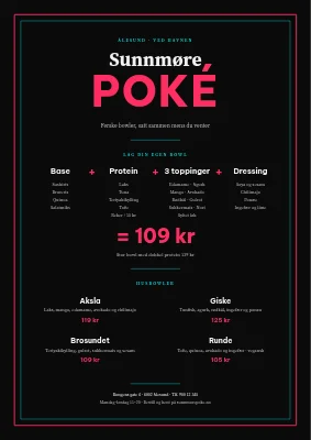 Poké bar — bygg din egen bowl