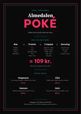 Poké bar — bygg din egen bowl